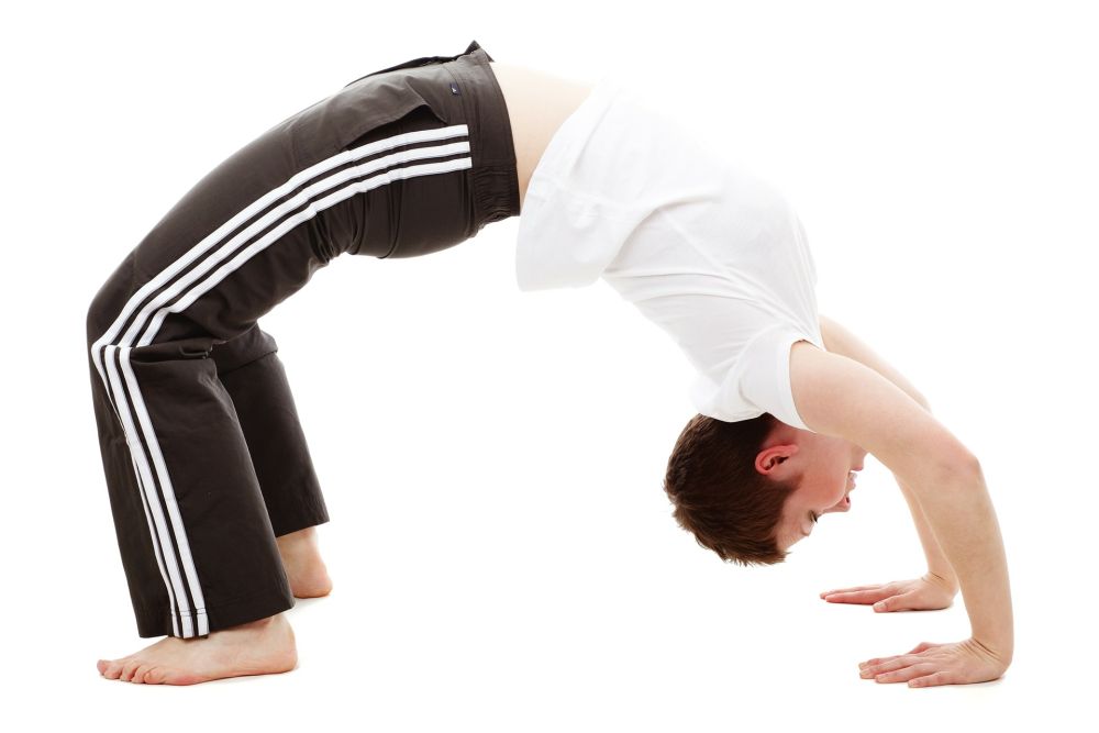 yoga wheel pose flexible weight loss