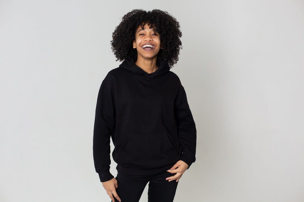 long shirt under hoodie