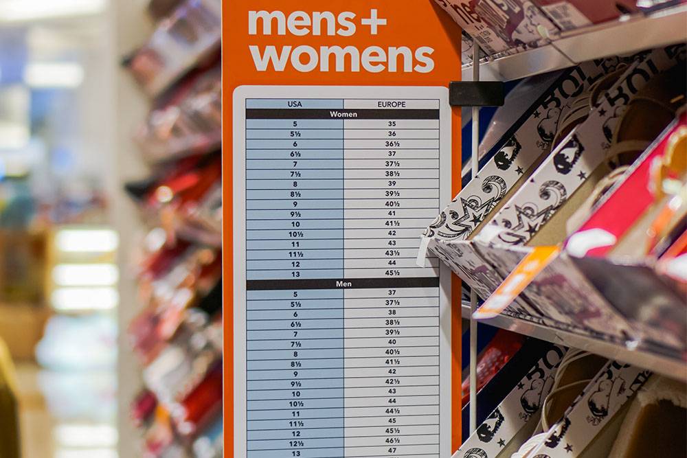 Standard US Clothing Size Guide Women Men