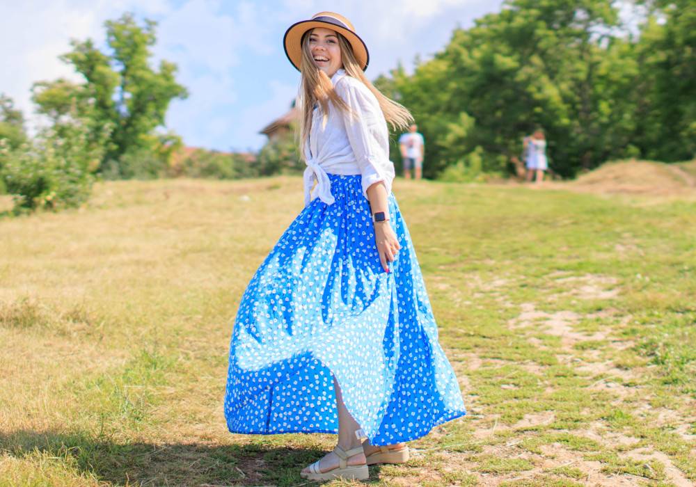 Outfit Ideas What To Wear Blue Skirts