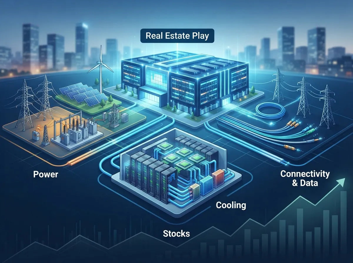 AI Data Center Stocks: Power, Cooling, and Real Estate Plays