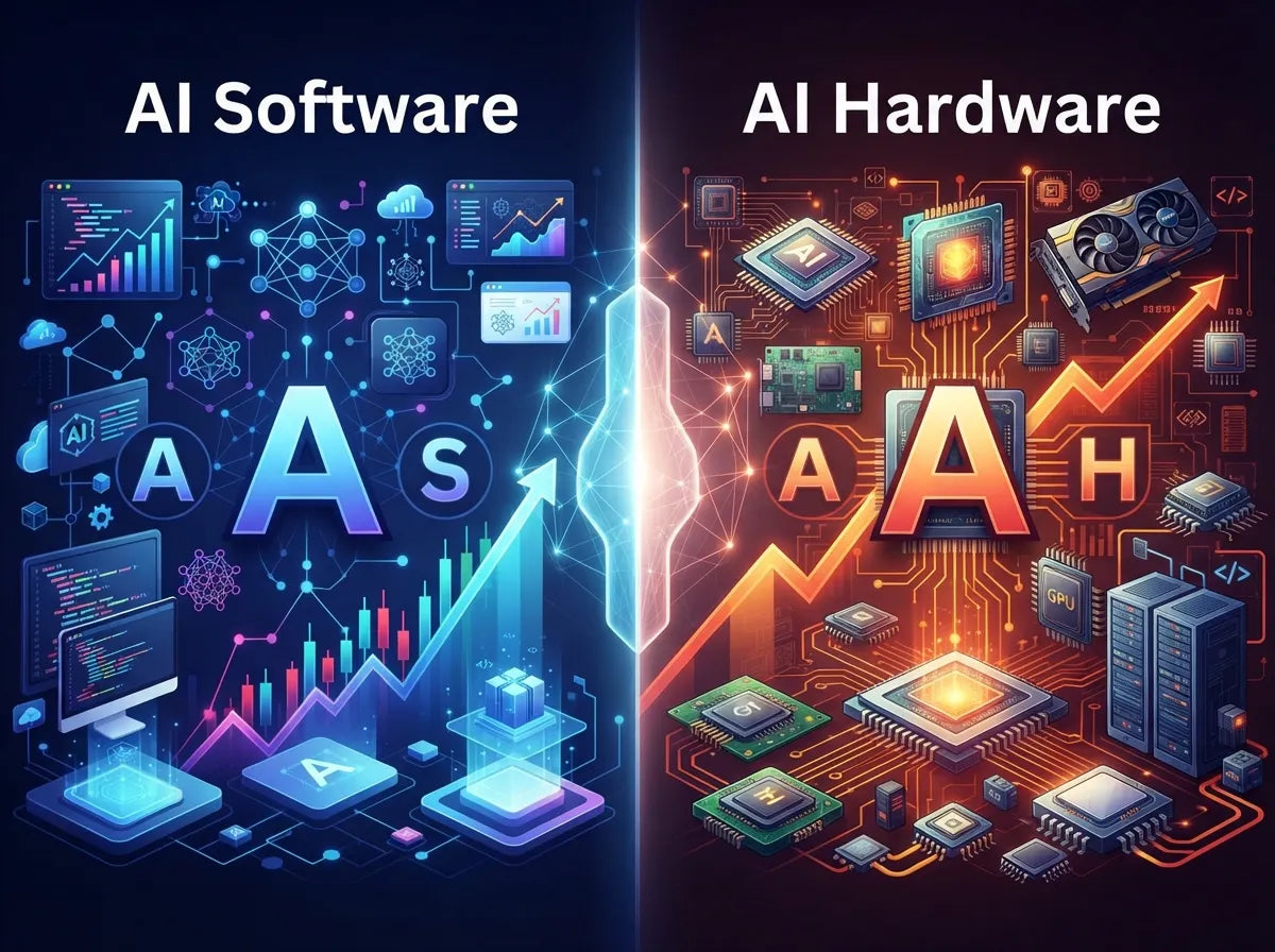 AI Software Stocks vs AI Hardware Stocks: Where to Invest