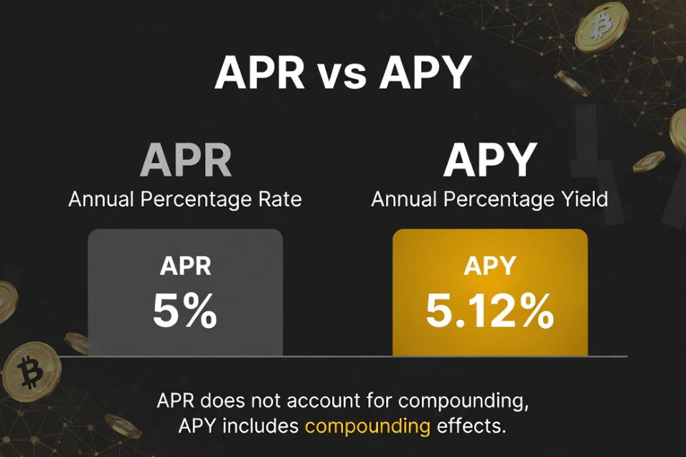 APR vs APY crypto difference