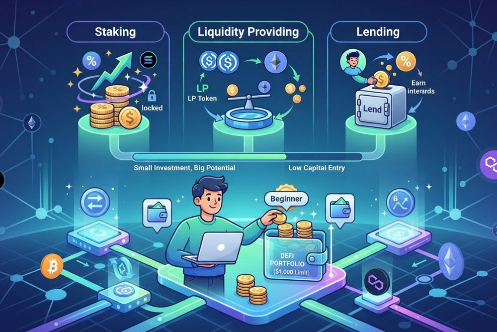 Best DeFi Strategies for Absolute Beginners Under $1,000