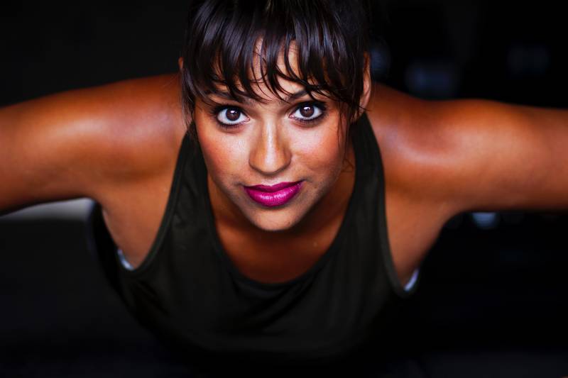 woman working out