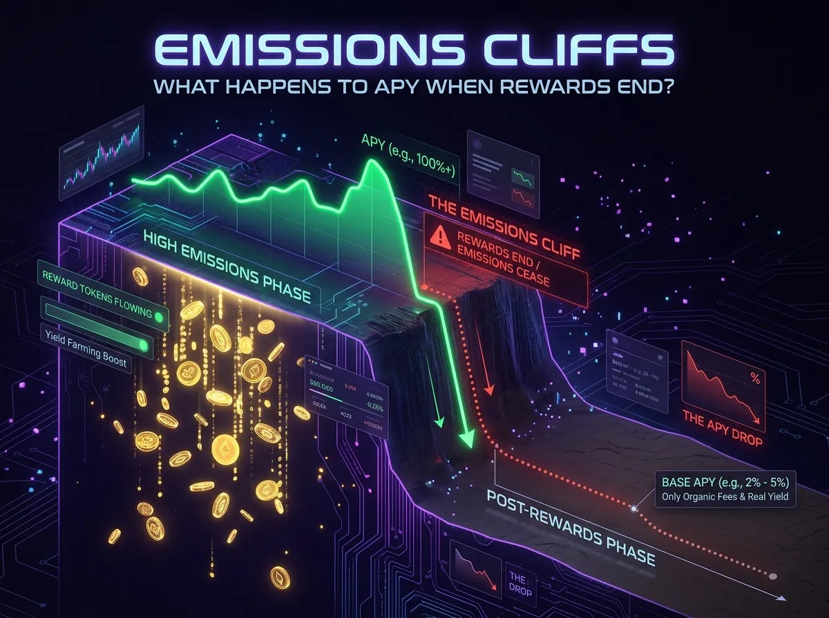 Emissions Cliffs: What Happens to APY When Rewards End?