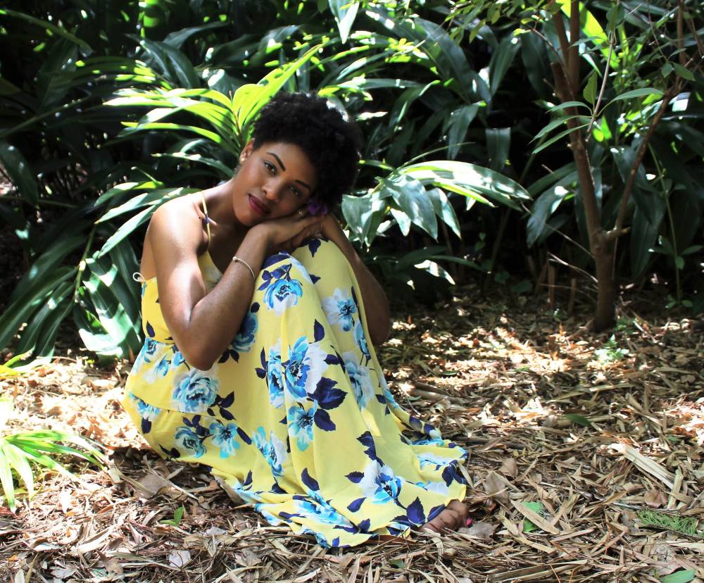 yellow floral dress