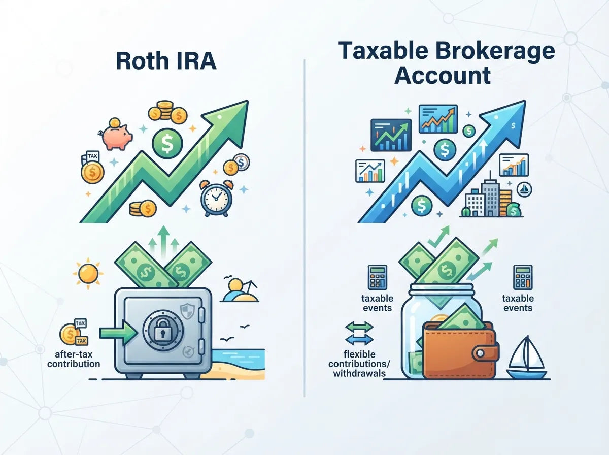 Roth IRA vs Taxable Brokerage: Where to Invest First?