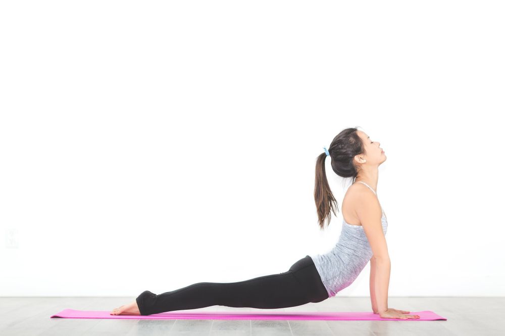 upward dog yoga pose practice