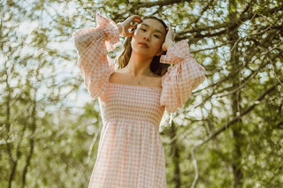 chinese dress ladies Lyra Linen Dress | VELCRO Brand Fastening | Womens Midi Dress