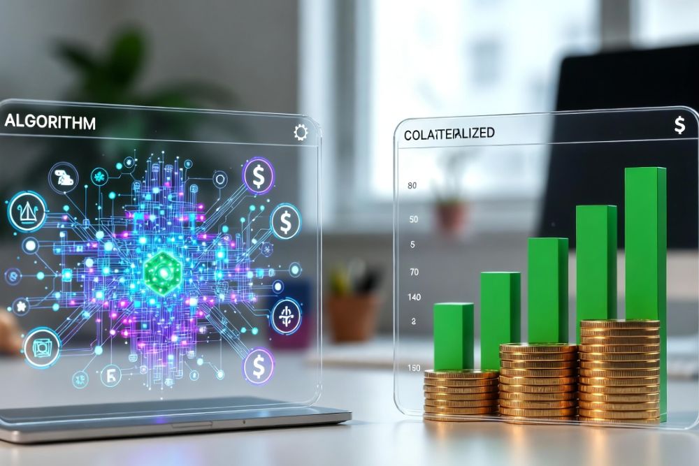 algorithmic vs collateralized stablecoins