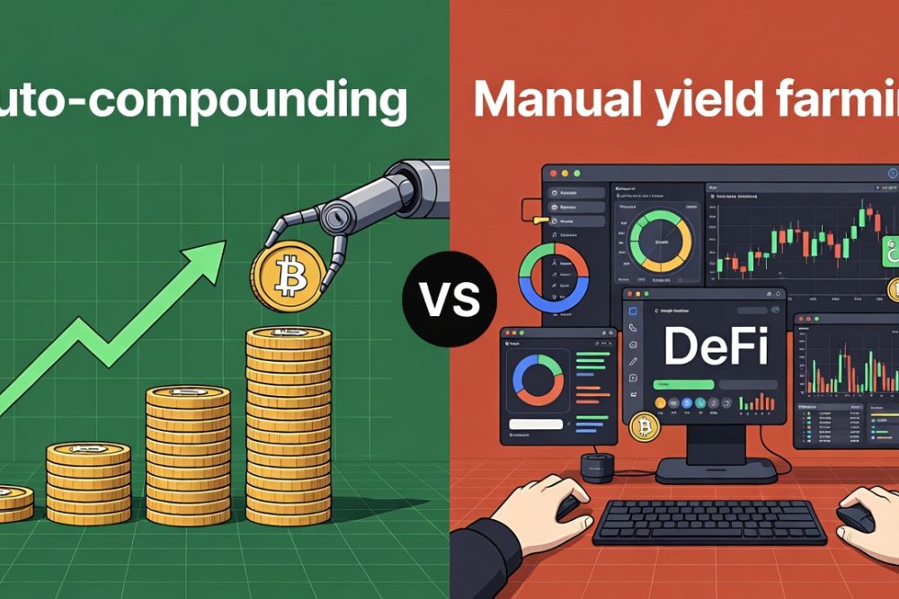 auto compounding vs manual yield farming