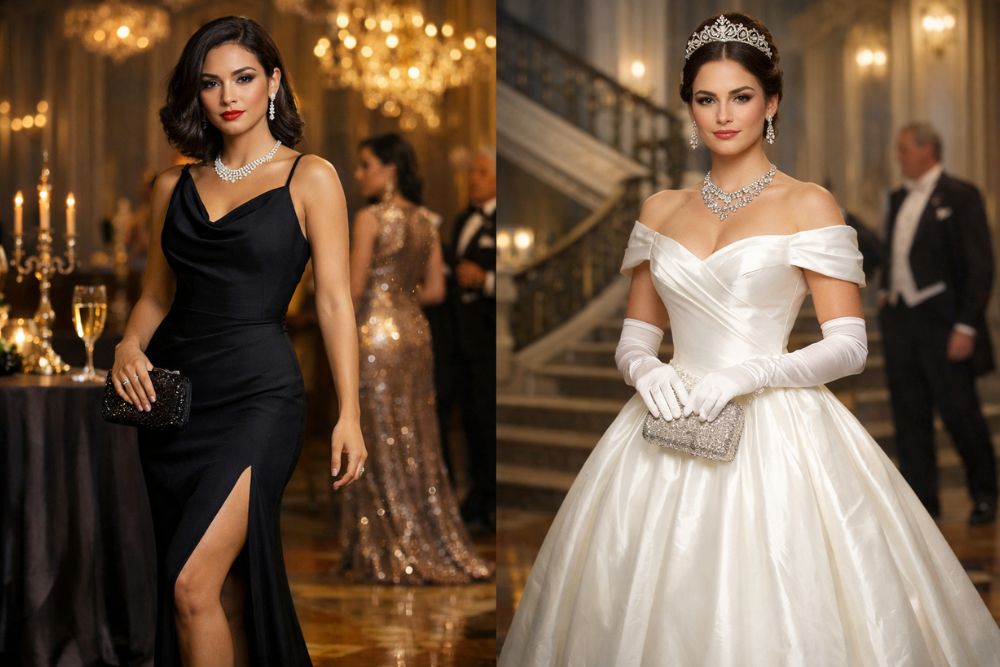 black tie vs white tie dress code women