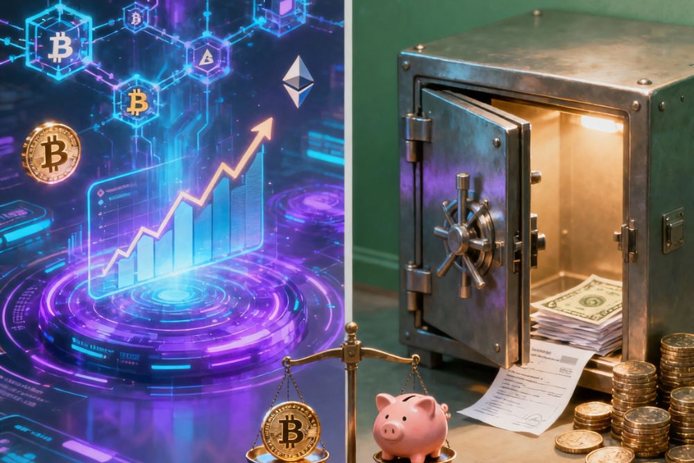 crypto savings account vs bank savings rate comparison