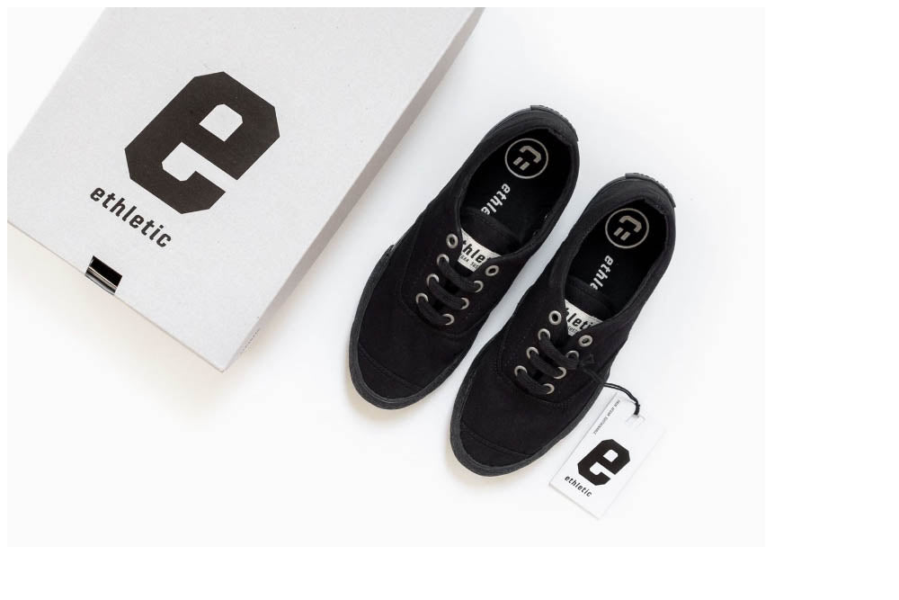 ethletic black sneakers