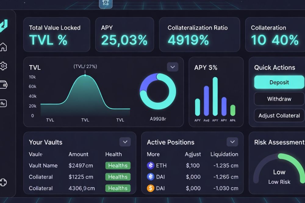 how to read defi vault page