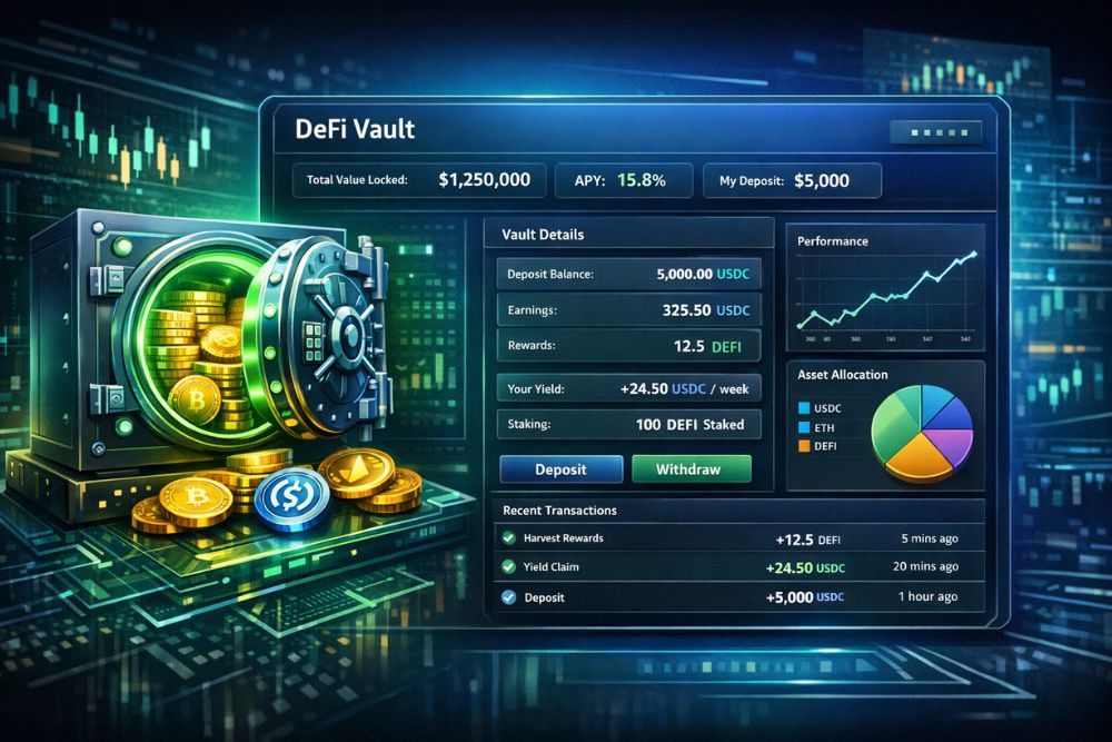 how to read defi vault page