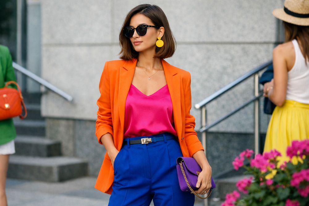 how to wear bold colors without overdoing it