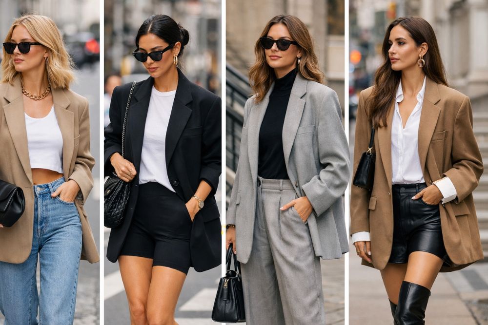 how to wear oversized blazer women