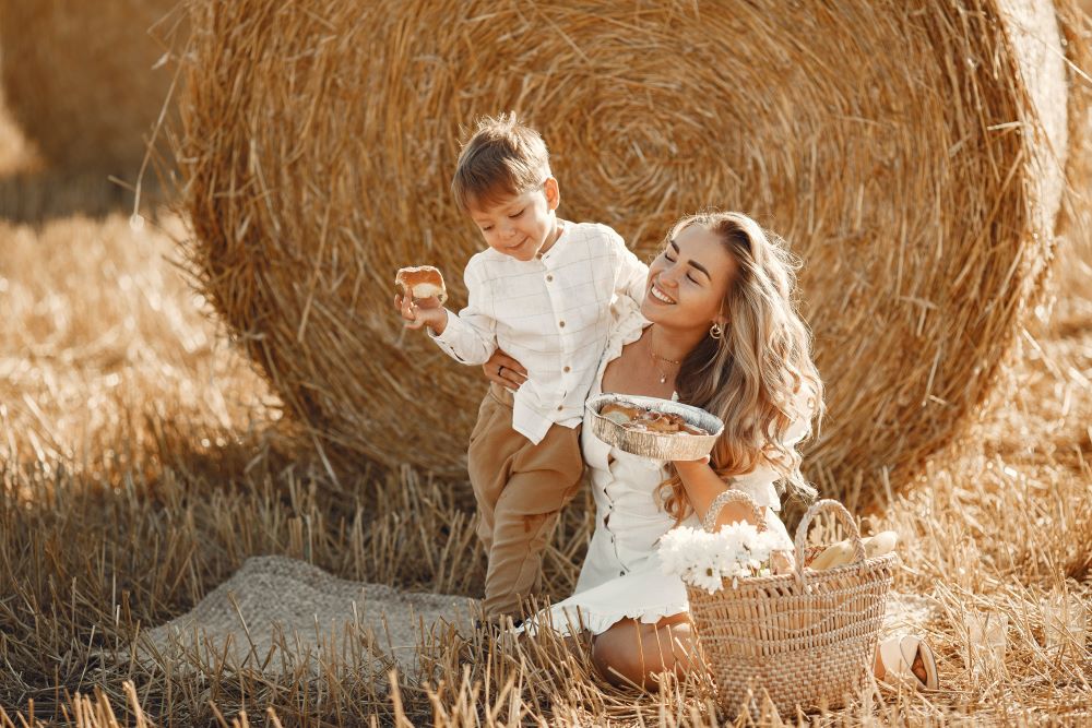 mother and son matching outfits