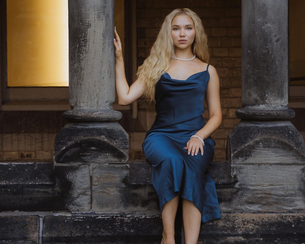blue slip dress outfit How to Style a Slip Dress: Pairing it With a Denim Jacket