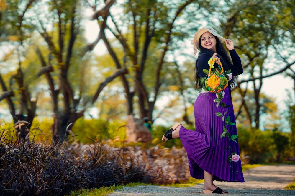 purple skirt outfits