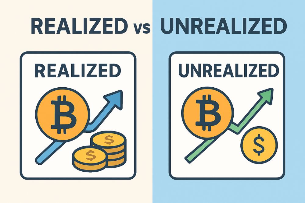 realized vs unrealized gains crypto explained for beginners
