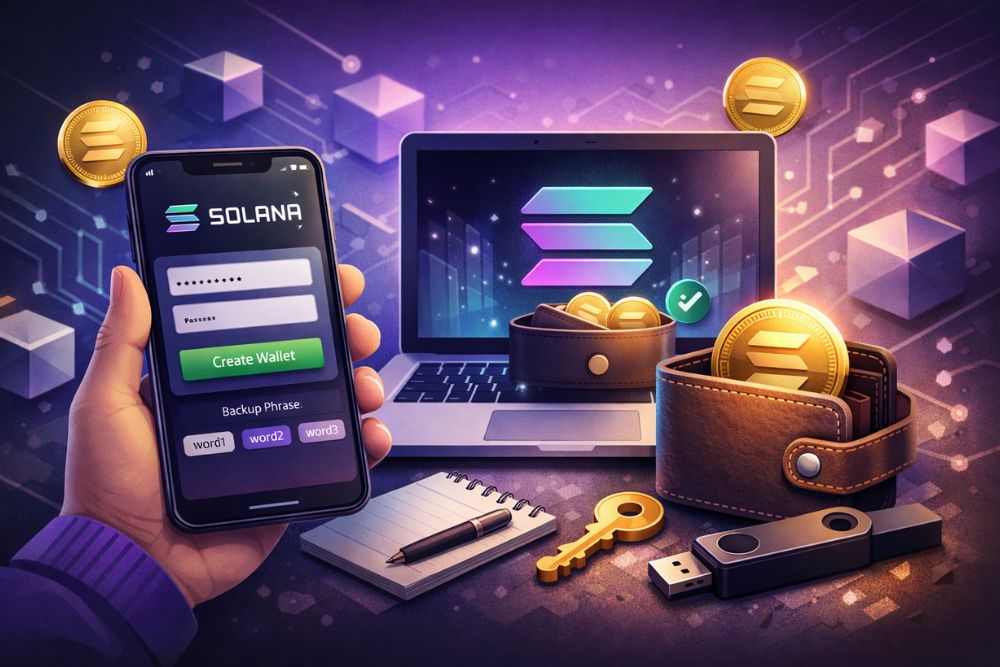 set up Solana wallet connect DeFi beginners