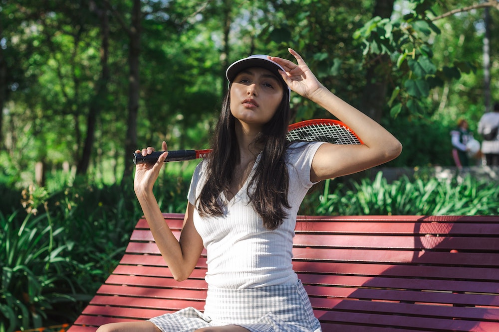 Woman Wimbledon Tennis Bench