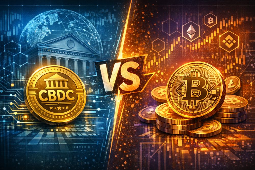 what is a CBDC central bank digital currency vs crypto