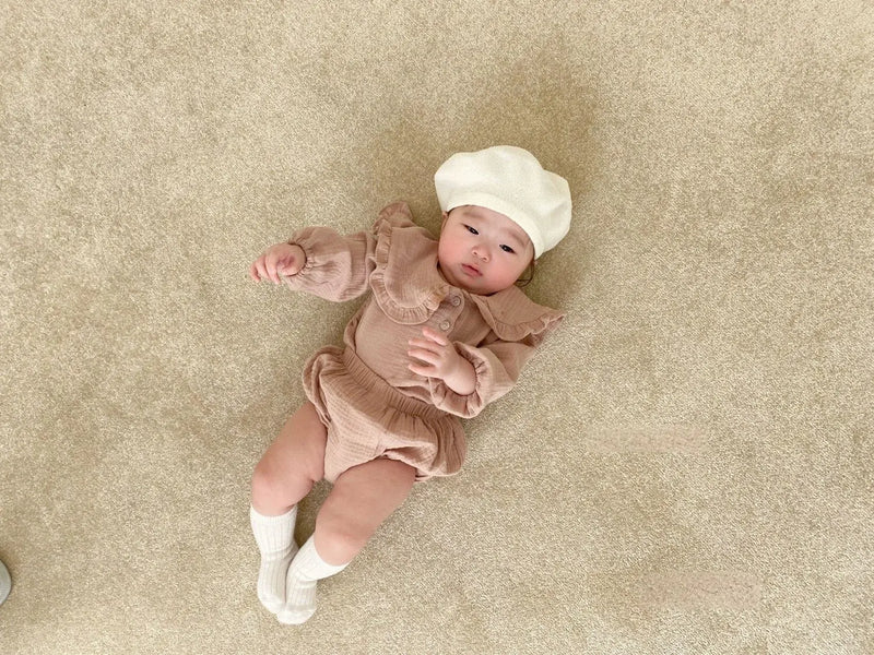 Baby-Kleidungsset für Mädchen aus Bio-Baumwolle mit Rüschen
