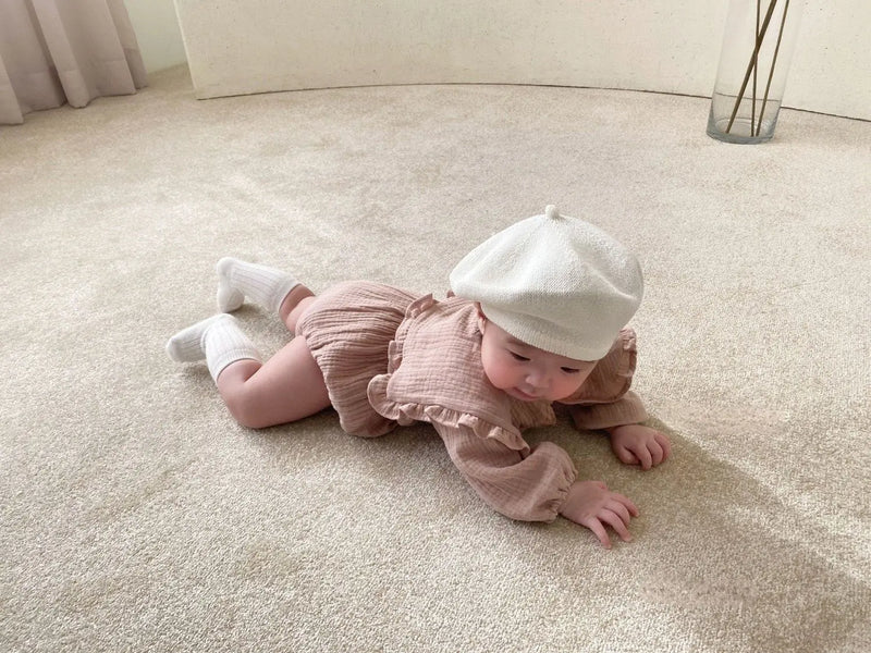 Baby-Kleidungsset für Mädchen aus Bio-Baumwolle mit Rüschen