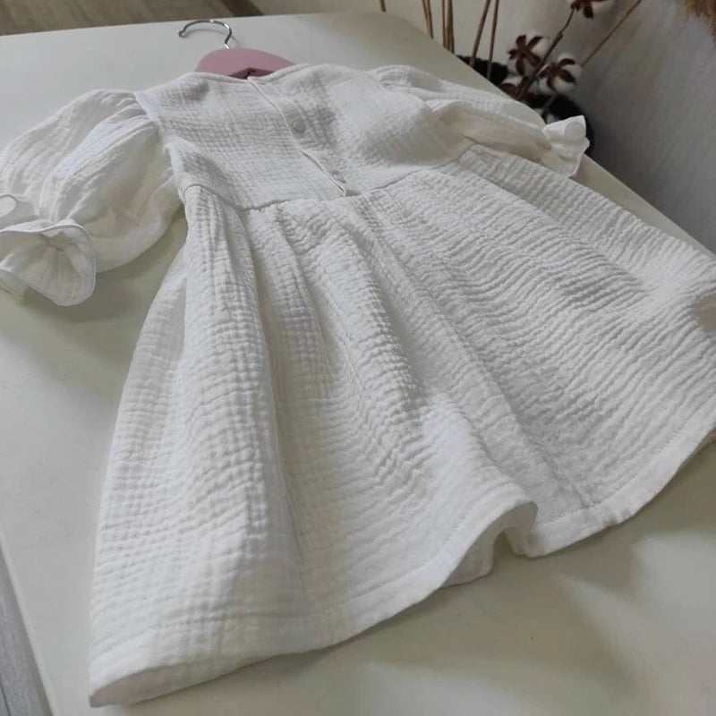 Organic Cotton Double Gauze Autumn Spring Girls Dress – Panaprium