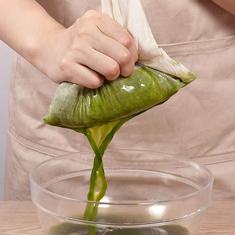 Sac à lait de noix en coton biologique réutilisable pour filtrer