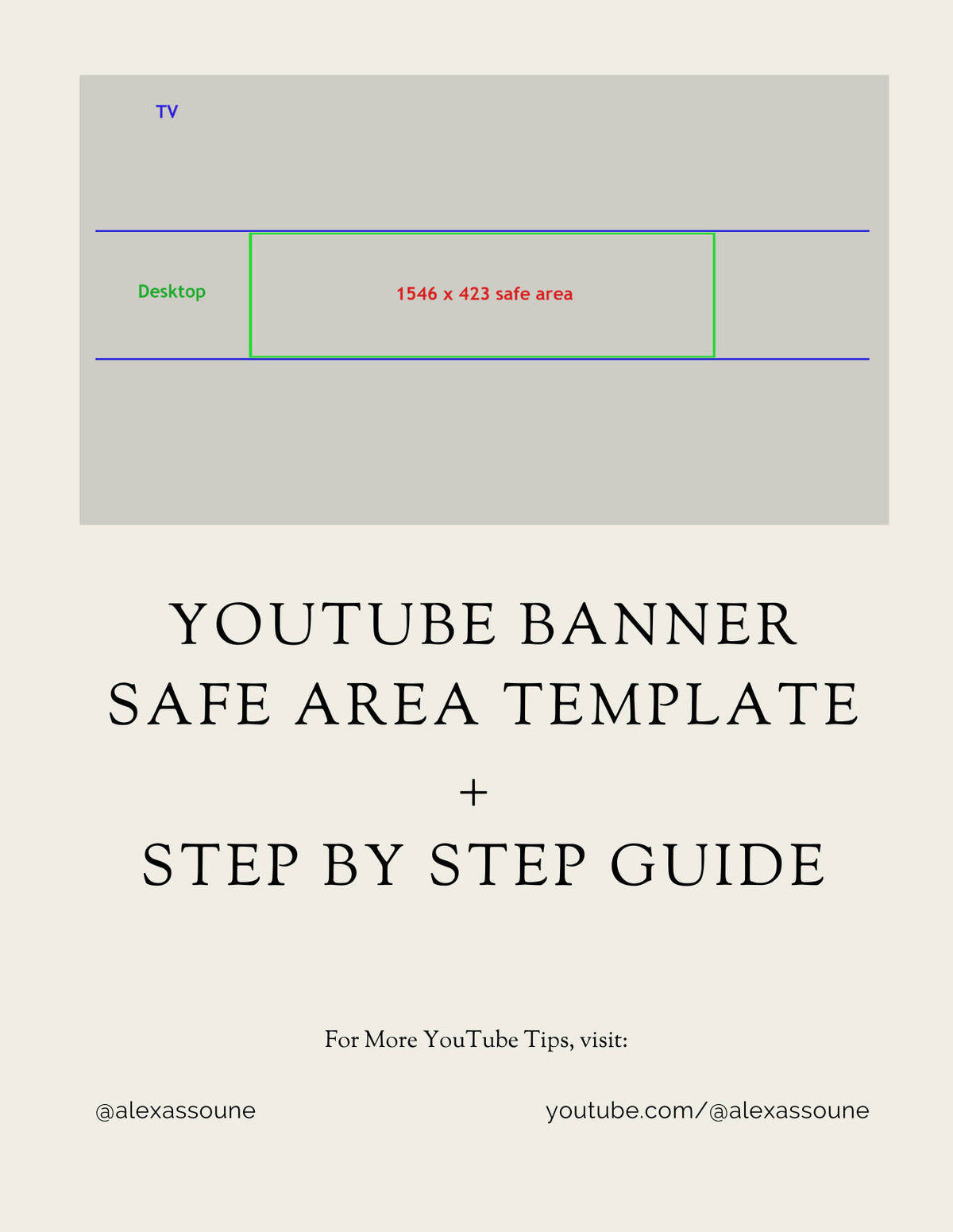 Fsafe Area YouTube Banner Safe Area Template Instant Download – Panaprium